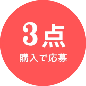 3点 購入で応募